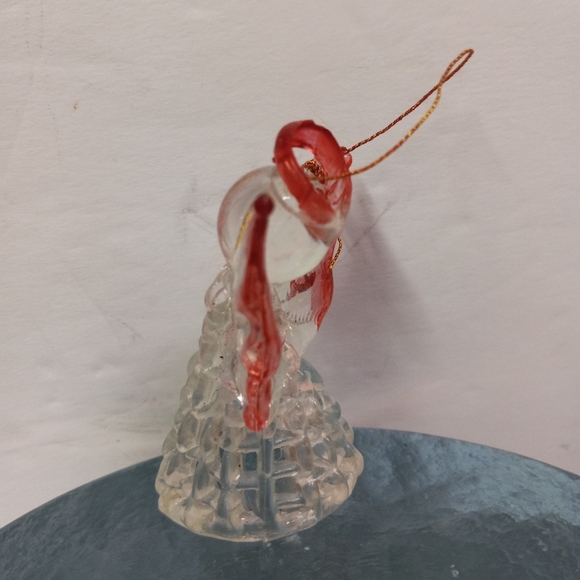 💕3/$20 Clear Acrylic & Pink Christmas Angel Cherub Figurine Miniature Hong Kong - Picture 3 of 5